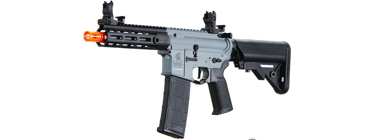 Lancer Tactical Gen 2 Hellion M-LOK 7" Airsoft M4 AEG Core Series (Color: Grey & Black)(No Battery and Charger) - Click Image to Close