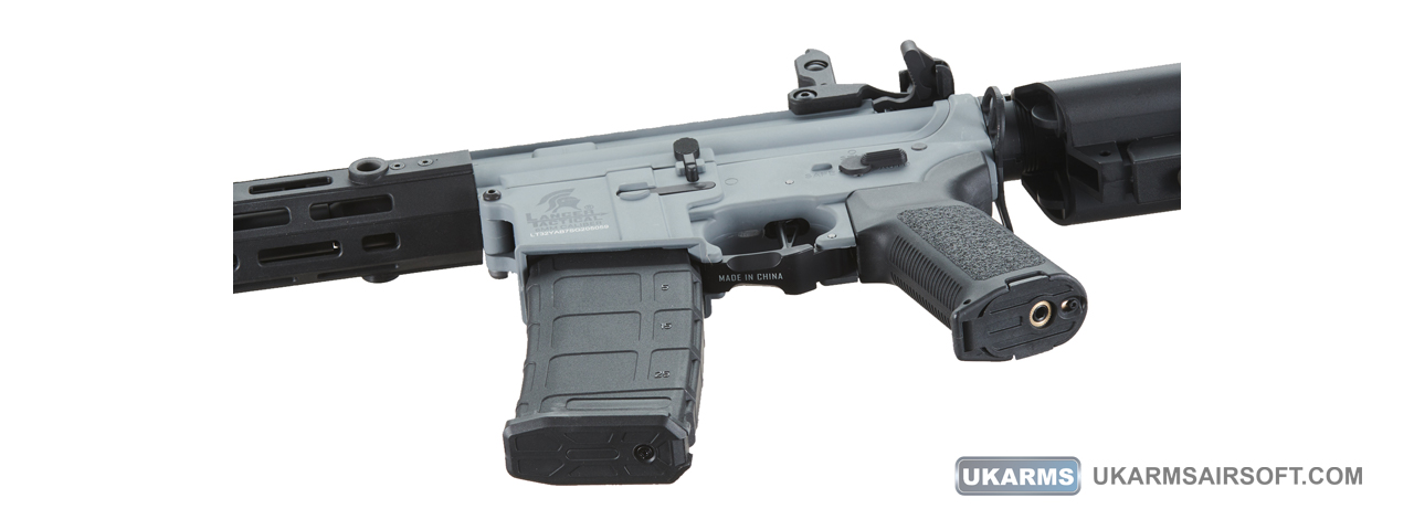 Lancer Tactical Gen 2 Hellion M-LOK 7" Airsoft M4 AEG (Color: Grey & Black)(Battery and Charger Included)