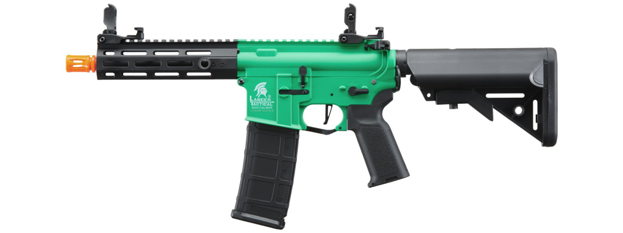 Lancer Tactical Gen 2 CQB M4 AEG Rifle Core Series (Color: Green & Black)(No Battery and Charger) - Click Image to Close