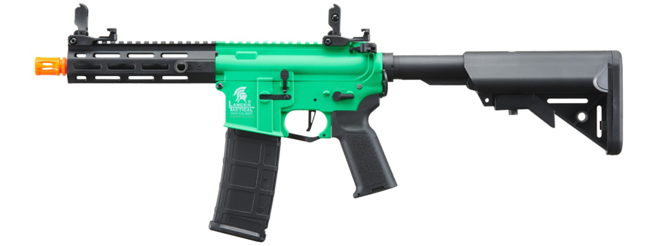 Lancer Tactical Gen 2 CQB M4 AEG Rifle Core Series (Color: Green & Black)(No Battery and Charger) - Click Image to Close