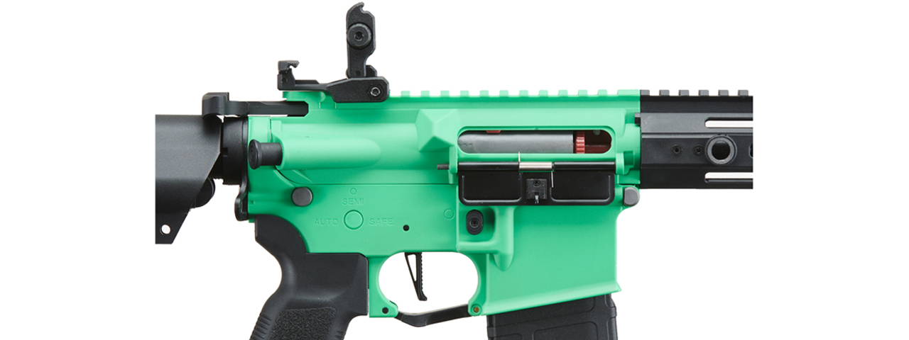 Lancer Tactical Gen 2 CQB M4 AEG Rifle Core Series (Color: Green & Black)(No Battery and Charger)