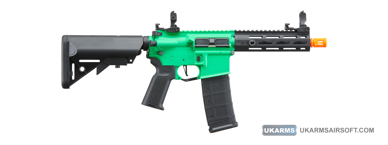 Lancer Tactical Gen 2 Hellion M-LOK 7" Airsoft M4 AEG (Color: Green & Black)(Battery and Charger Included) - Click Image to Close