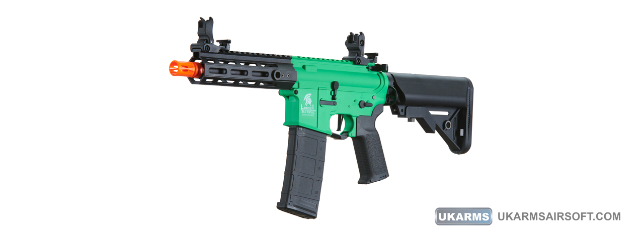 Lancer Tactical Gen 2 Hellion M-LOK 7" Airsoft M4 AEG (Color: Green & Black)(Battery and Charger Included) - Click Image to Close