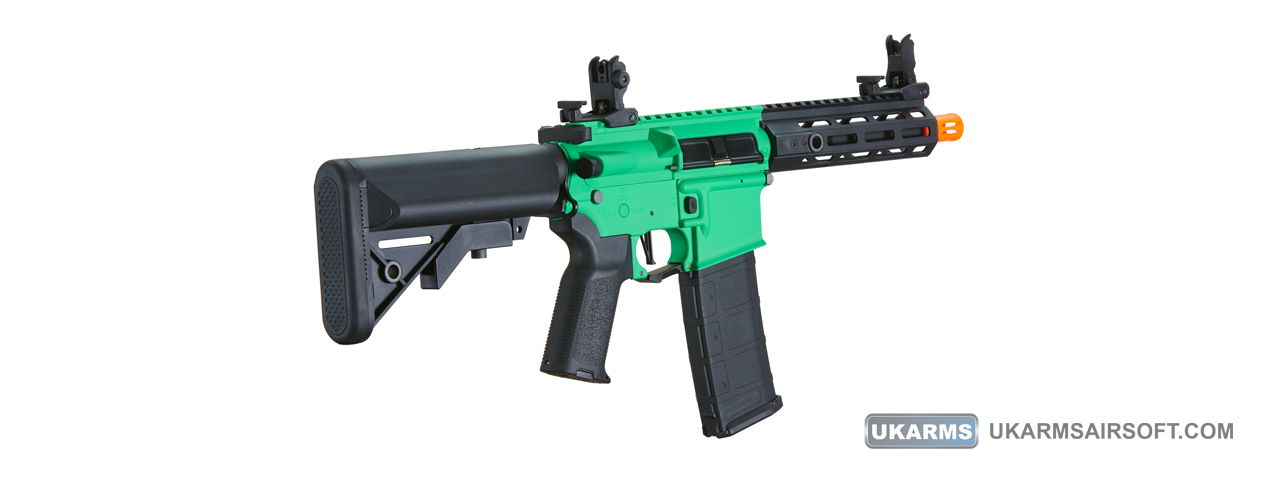 Lancer Tactical Gen 2 Hellion M-LOK 7" Airsoft M4 AEG (Color: Green & Black)(Battery and Charger Included) - Click Image to Close