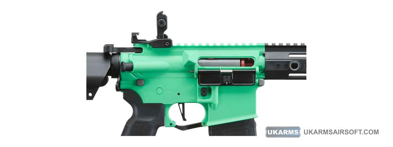 Lancer Tactical Gen 2 Hellion M-LOK 7" Airsoft M4 AEG (Color: Green & Black)(Battery and Charger Included)