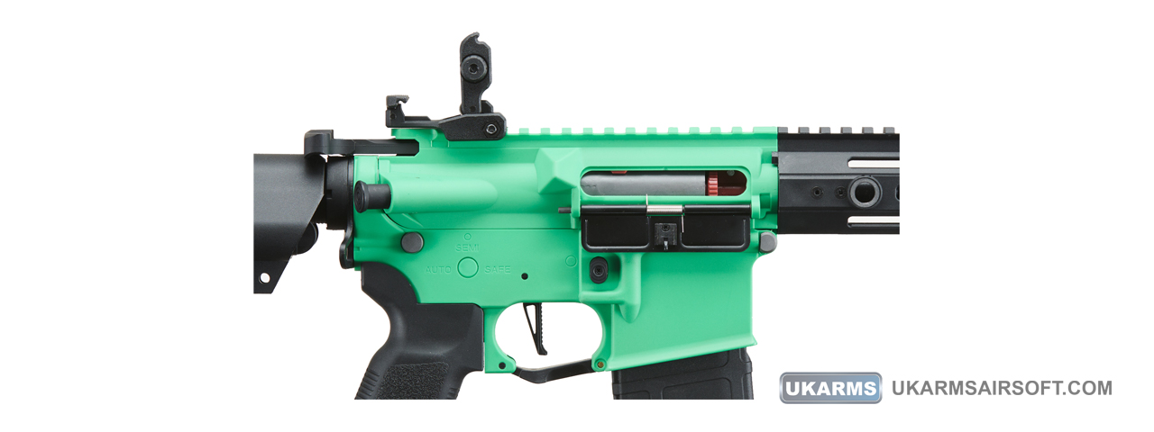 Lancer Tactical Gen 2 Hellion M-LOK 7" Airsoft M4 AEG (Color: Green & Black)(Battery and Charger Included) - Click Image to Close