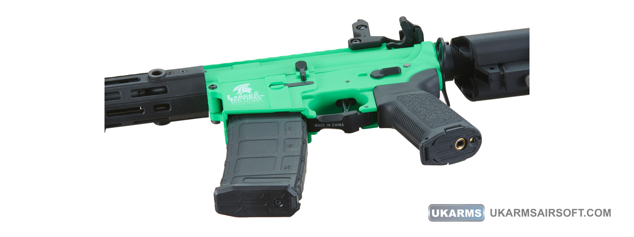 Lancer Tactical Gen 2 Hellion M-LOK 7" Airsoft M4 AEG (Color: Green & Black)(Battery and Charger Included) - Click Image to Close