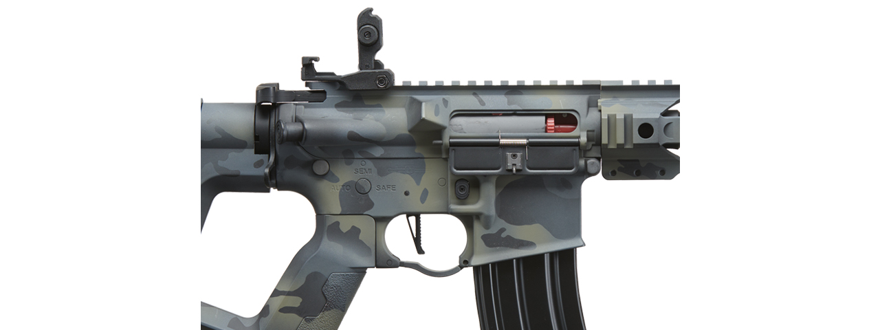 Lancer Tactical Proline Enforcer Battle Hawk 10" M4 Airsoft Rifle w/ Alpha Stock (Cerakote Color: CAMO Black)