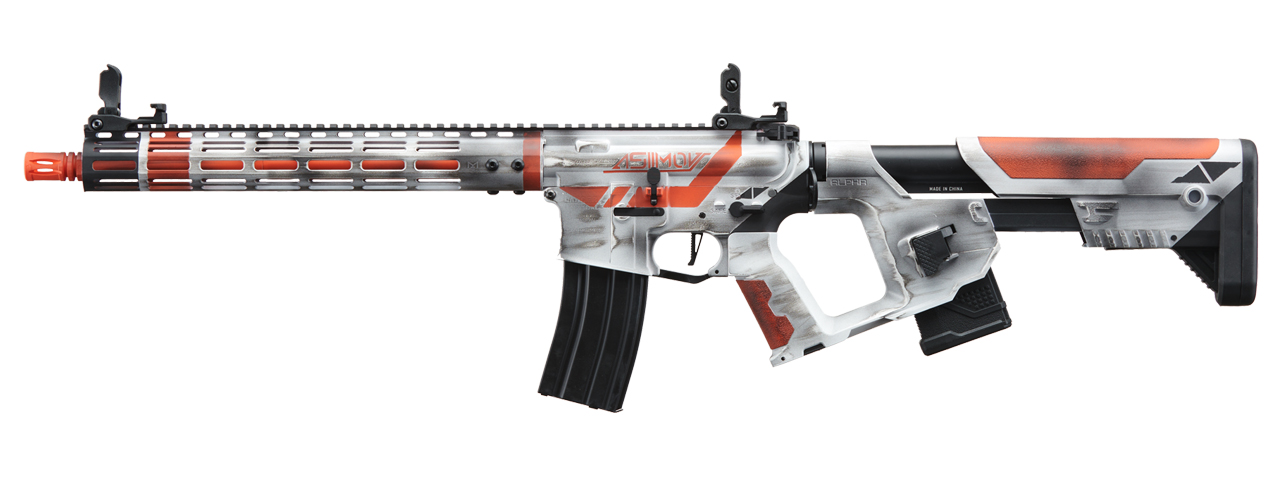 Lancer Tactical Archon 14" M-LOK Proline Series M4 Airsoft Rifle w/ Alpha Stock (Cerakote Color: Asiimov) - Click Image to Close