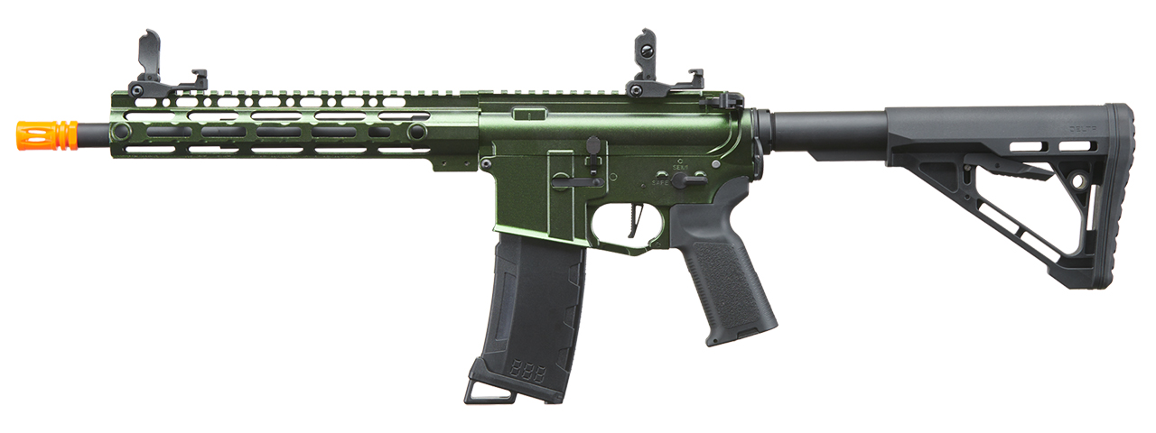 Lancer Tactical Gen 3 M-LOK 10" Airsoft M4 AEG with Delta Stock (Color: Hypershift Sunsets)