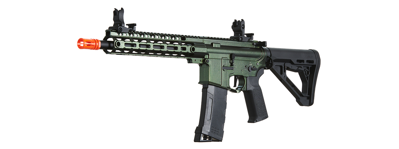 Lancer Tactical Gen 3 M-LOK 10" Airsoft M4 AEG with Delta Stock (Color: Hypershift Sunsets) - Click Image to Close
