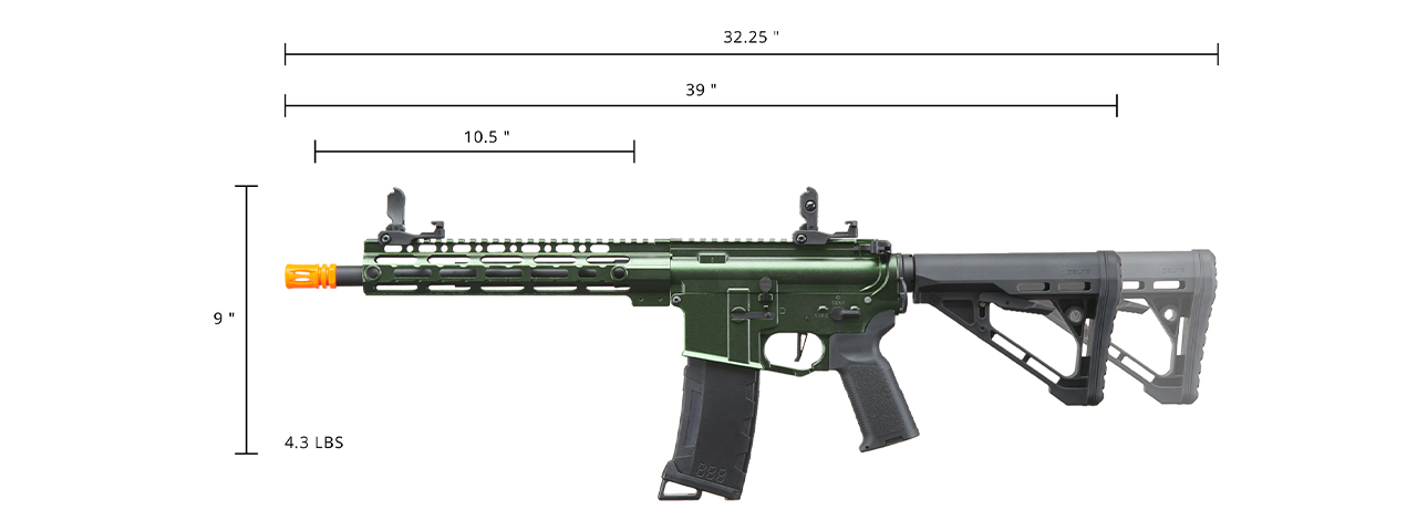 Lancer Tactical Gen 3 M-LOK 10" Airsoft M4 AEG with Delta Stock (Color: Hypershift Sunsets) - Click Image to Close