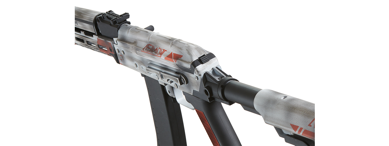 Lancer Tactical AK74 Full Metal Rifle w/ 10.5 inch M-LOK Handguard (Color: Asiimov) - Click Image to Close
