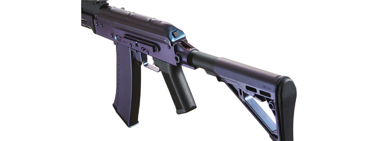 Lancer Tactical AK74 Full Metal Rifle w/ 10.5 inch M-LOK Handguard (Cerakote Color: Stringray) - Click Image to Close