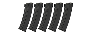 Lancer Tactical Pack of 5 500 Round AK Hi-Capacity Magazine (Color: Black)