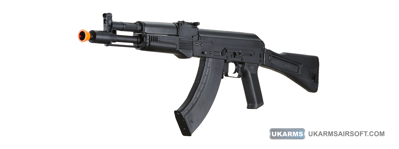 Lancer Tactical x Kalashnikov USA Licensed KR-104 SBR Airsoft AEG Rifle with Folding Stock (Color: Black) - Click Image to Close