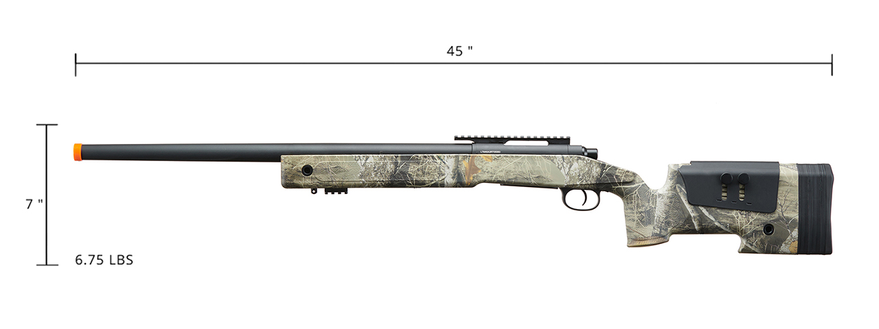Lancer Tactical M40A3 Bolt Action Airsoft Sniper Rifle (Color: Real Tree)
