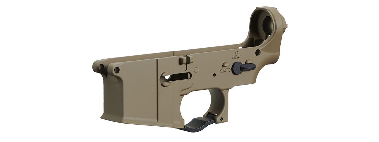 Lancer Tactical Metal Lower Receiver for M4 AEGs (Tan) - Click Image to Close