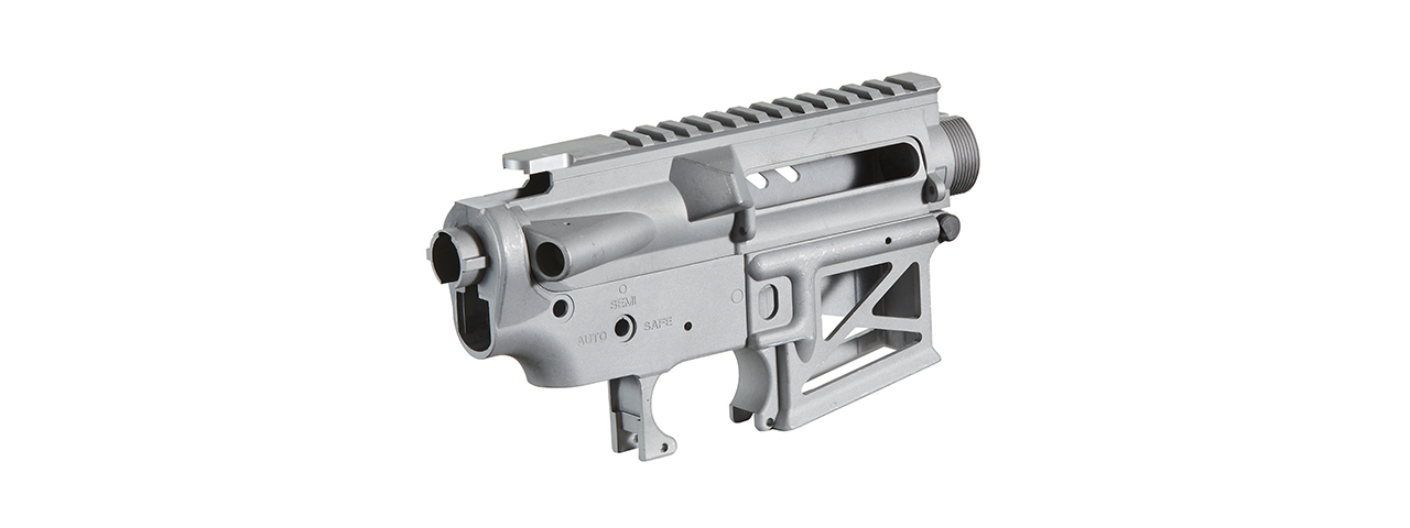 Lancer Tactical M4 AEG Full Metal Unpainted Skeletonized Upper and Lower Receiver - Click Image to Close