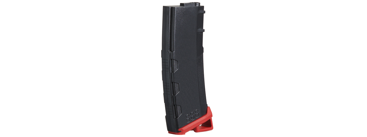 Lancer Tactical 140 Round High Speed Mid-Cap Magazine (Color: Black & Red) - Click Image to Close