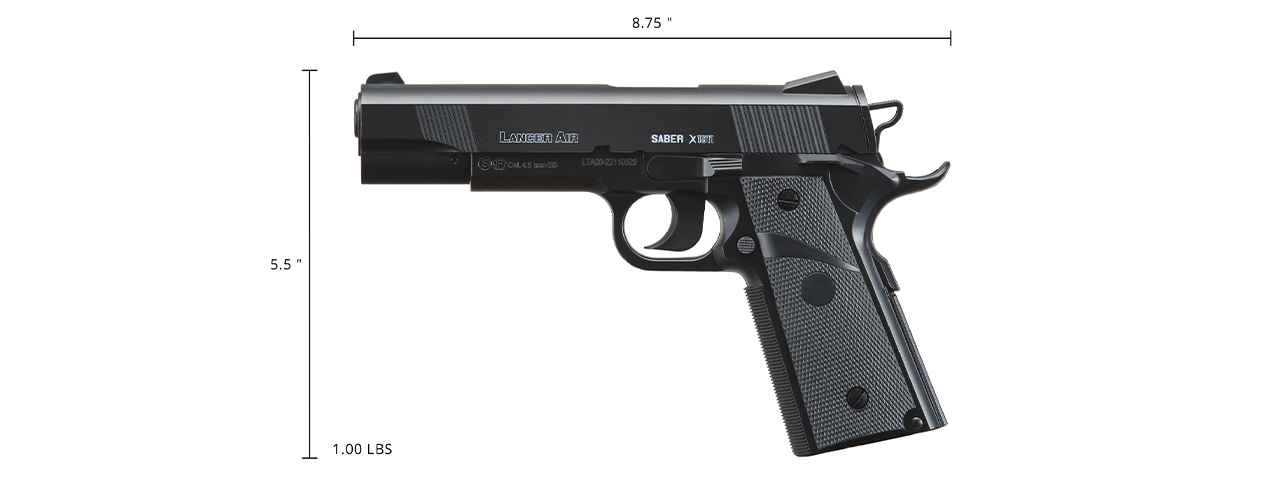 Lancer Air Saber X1911 Airgun Pistol - Click Image to Close