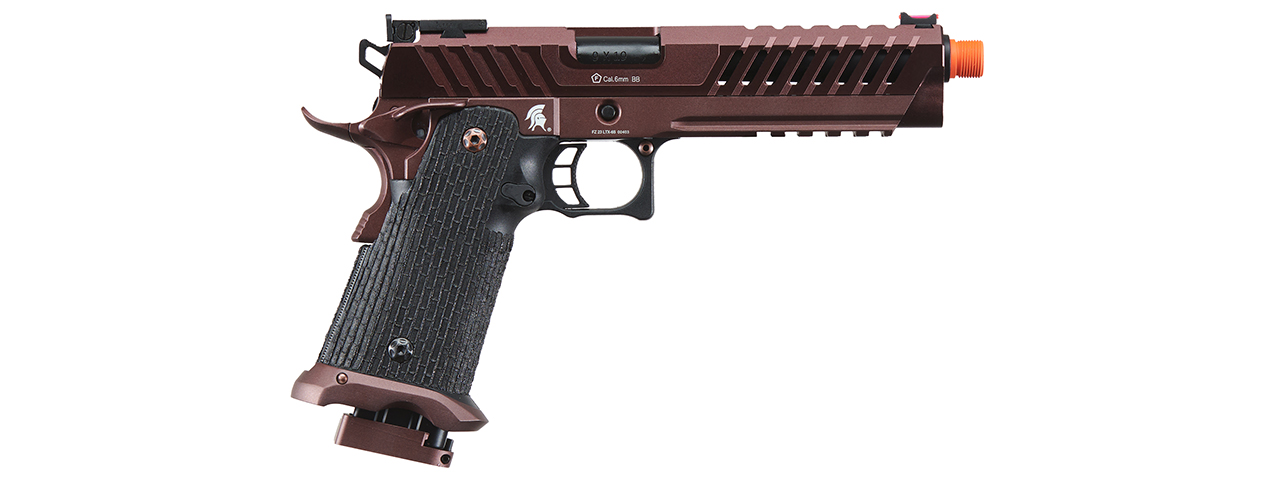 Lancer Tactical Knightshade Hi-Capa Gas Blowback Airsoft Pistol (Color: Black & Bronze) - Click Image to Close