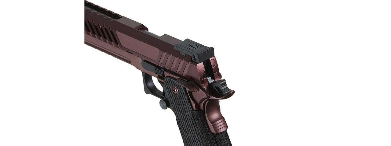 Lancer Tactical Knightshade Hi-Capa Gas Blowback Airsoft Pistol (Color: Black & Bronze) - Click Image to Close