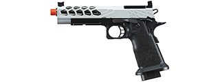 Lancer Tactical Stryk Hi-Capa 5.1 Gas Blowback Airsoft Pistol w/ Red Dot Mount (Color: Black & Silver)