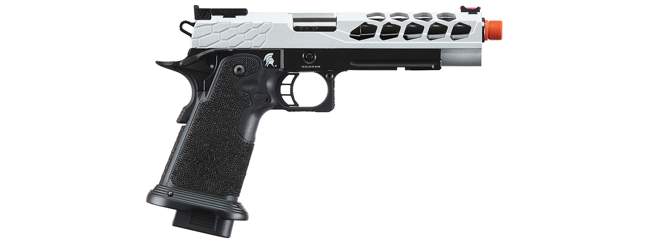 Lancer Tactical Stryk Hi-Capa 5.1 Gas Blowback Airsoft Pistol (Color: Black & Silver) - Click Image to Close