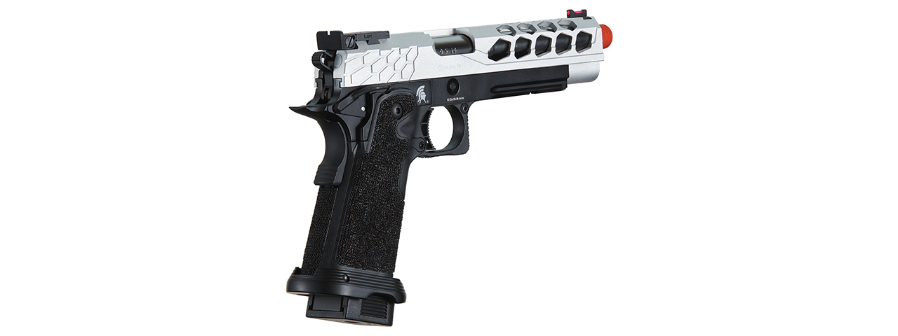 Lancer Tactical Stryk Hi-Capa 5.1 Gas Blowback Airsoft Pistol (Color: Black & Silver)