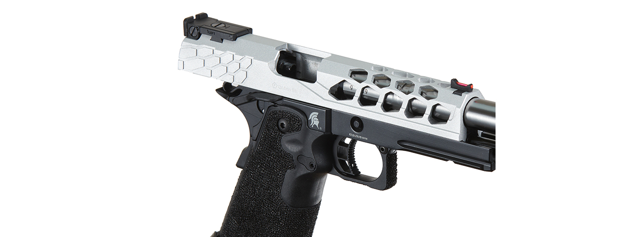 Lancer Tactical Stryk Hi-Capa 5.1 Gas Blowback Airsoft Pistol (Color: Black & Silver)