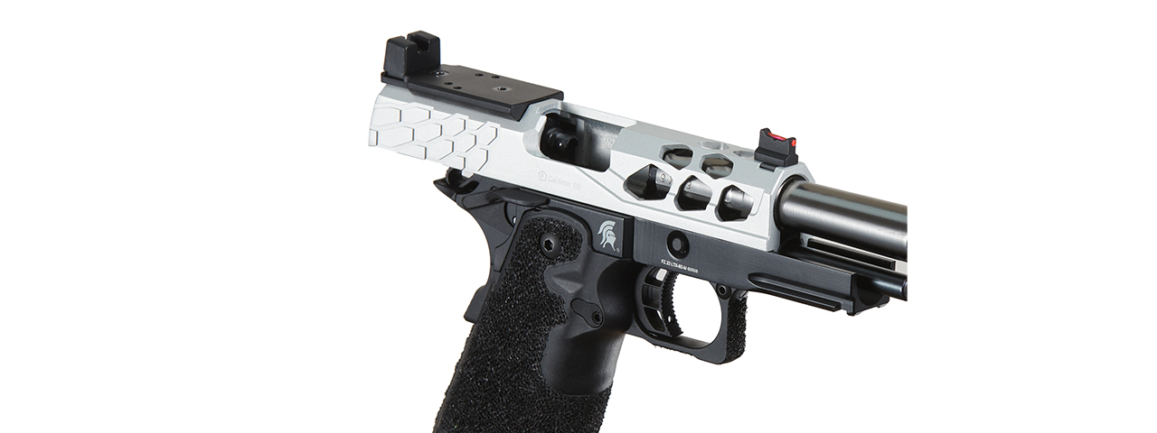 Lancer Tactical Stryk Hi-Capa 4.3 Gas Blowback Airsoft Pistol w/ Red Dot Mount (Color: Black & Silver)