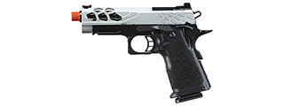 Lancer Tactical Stryk Hi-Capa 4.3 Gas Blowback Airsoft Pistol (Color: Black & Silver)