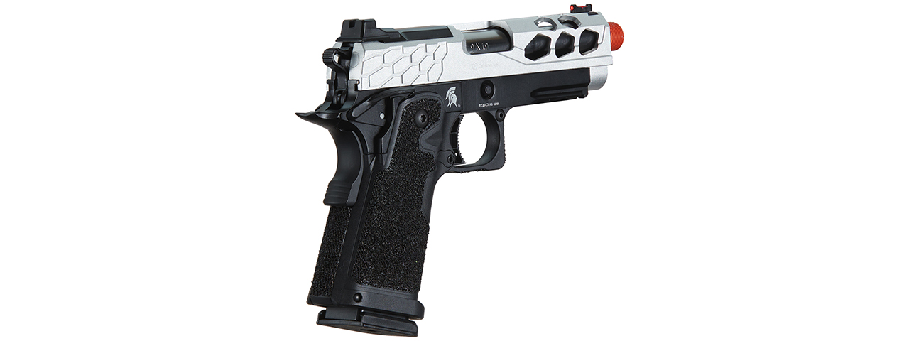 Lancer Tactical Stryk Hi-Capa 4.3 Gas Blowback Airsoft Pistol (Color: Black & Silver)