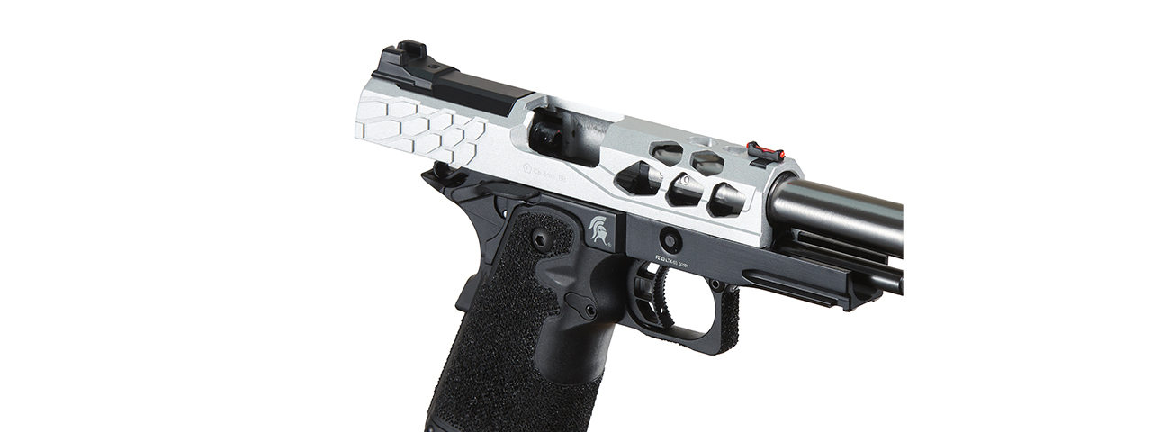Lancer Tactical Stryk Hi-Capa 4.3 Gas Blowback Airsoft Pistol (Color: Black & Silver)