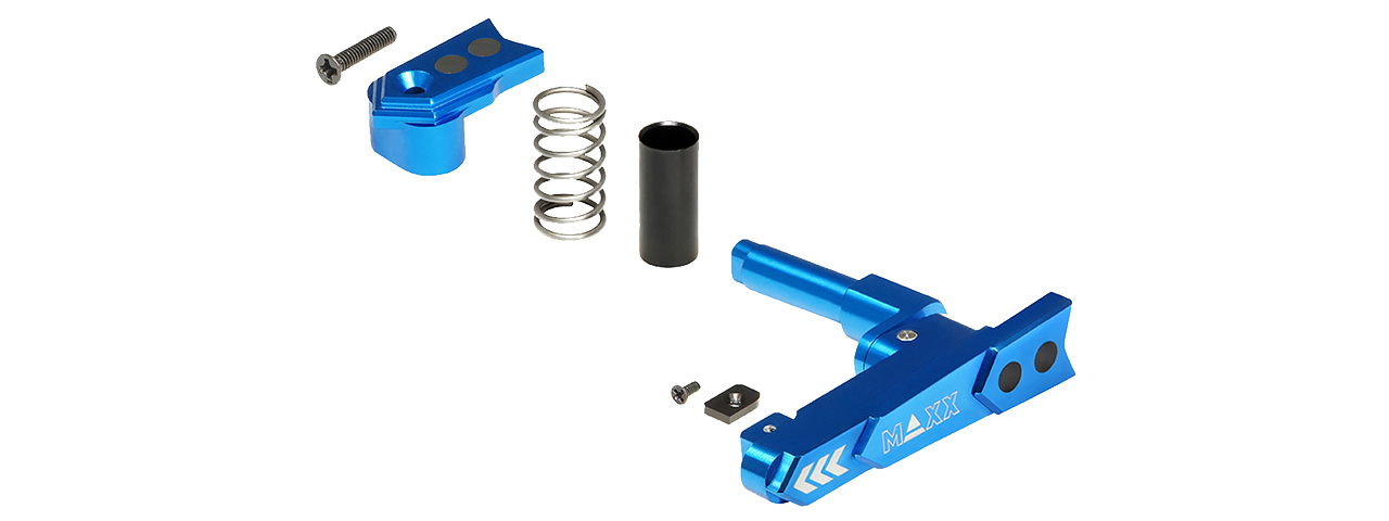 Maxx Model CNC Aluminum Advanced Magazine Release (Style A)(Blue)