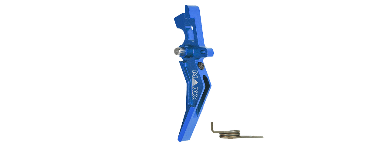 Maxx Model CNC Aluminum Advanced Speed Trigger for M4 / M16 Series Airsoft AEGs (Style B)(Blue) - Click Image to Close