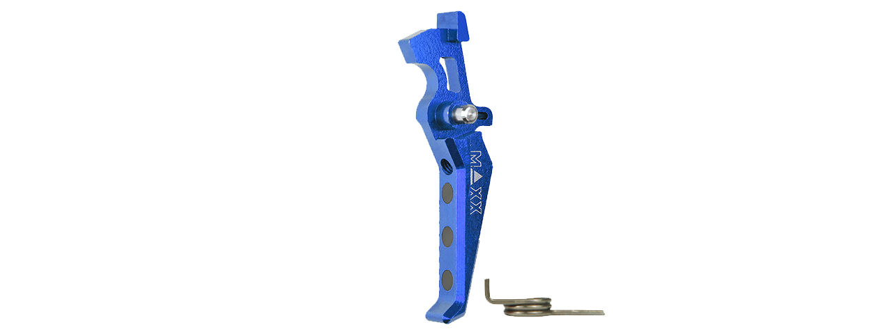 Maxx Model CNC Aluminum Advanced Speed Trigger for M4 / M16 Series Airsoft AEGs (Style E)(Blue)