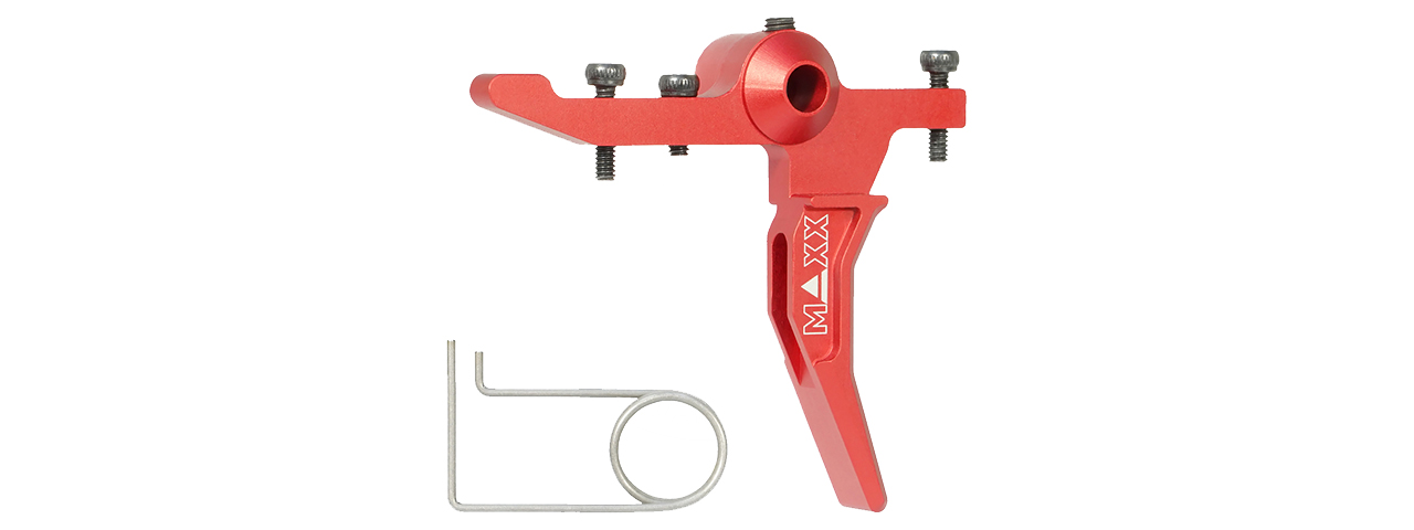 Maxx Model CNC Aluminum Advanced Speed Trigger for Wolverine MTW (Style C)(Red) - Click Image to Close