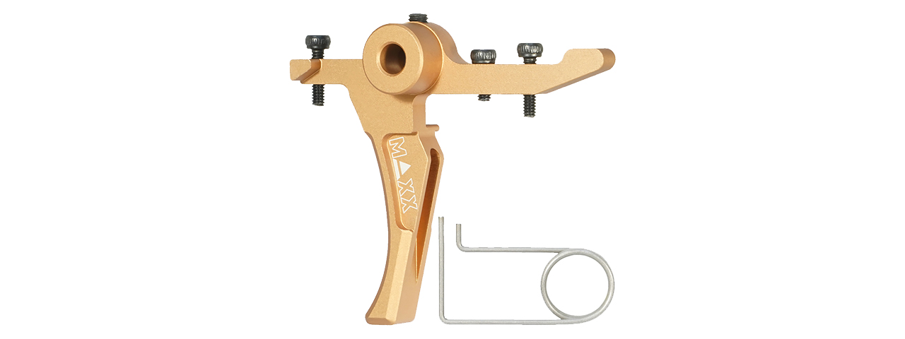 Maxx Model CNC Aluminum Advanced Speed Trigger for Wolverine MTW (Style D)(Gold) - Click Image to Close