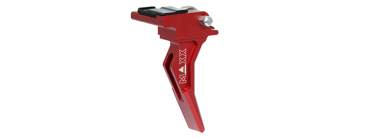 Maxx Model CNC Aluminum Advanced Speed Trigger for Scorpion EVO (Style B)(Red) - Click Image to Close