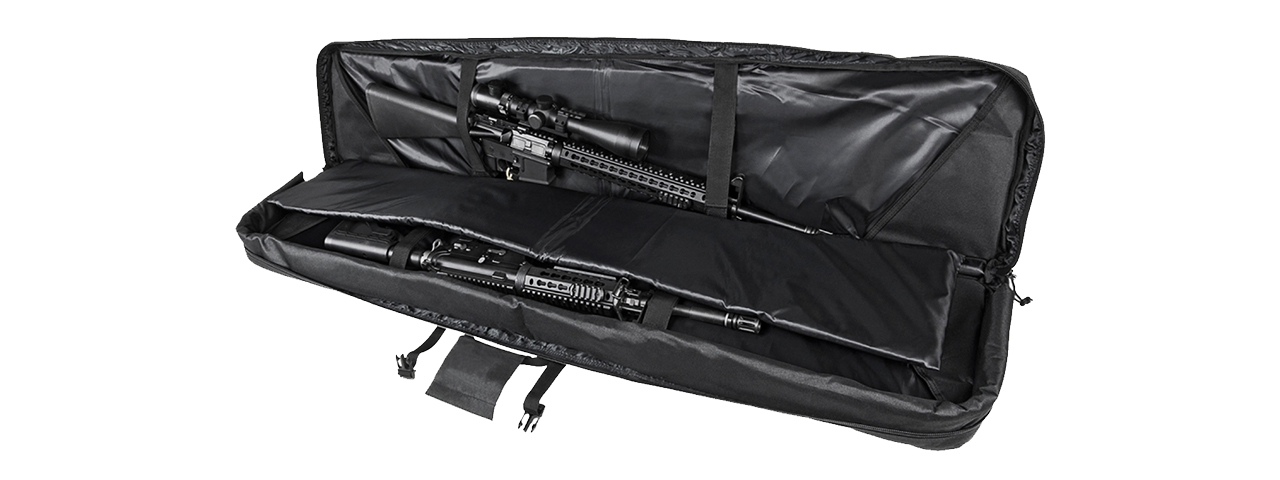 NcStar 55" Double Carbine Case - Black - Click Image to Close