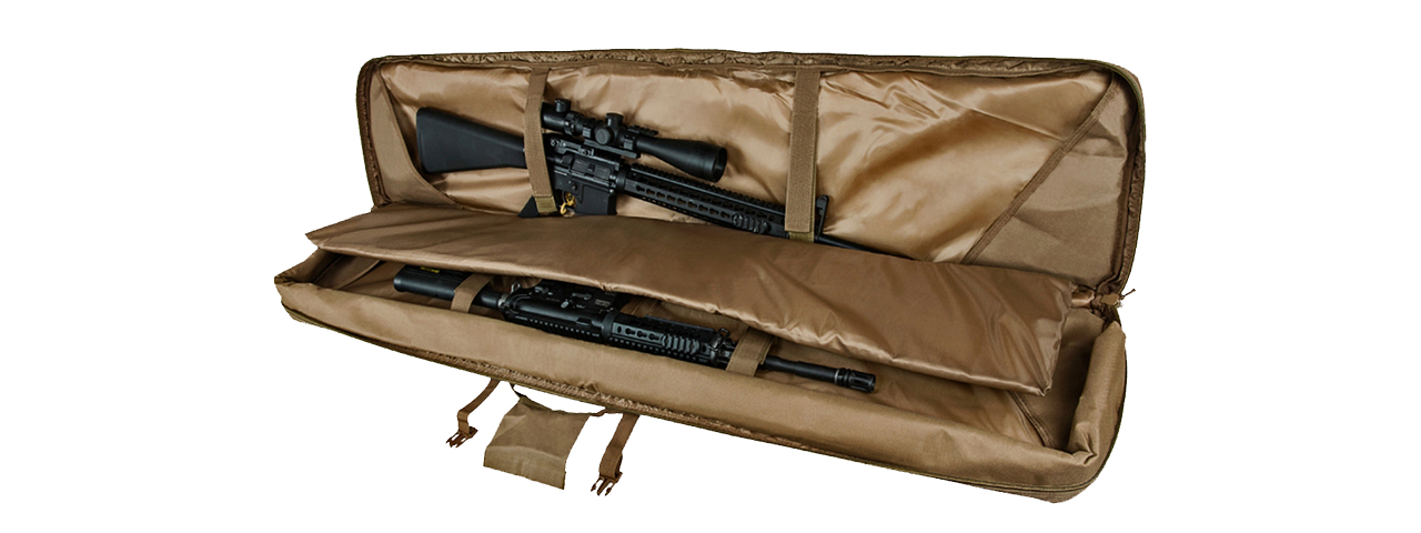 NcStar 55" Double Carbine Case - Tan - Click Image to Close