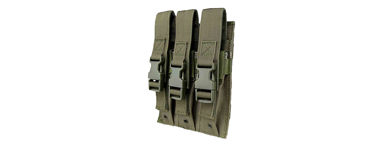 NcStar Hicap Pistol Triple Magazine Pouch - Green - Click Image to Close