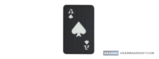 Reflective Poker Ace Morale Patch (Color: Black)