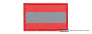 Reflective Red Background Patch (Color: Red)