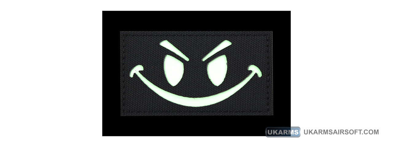 Reflective Evil Smiley Glow in the Dark Morale Patch