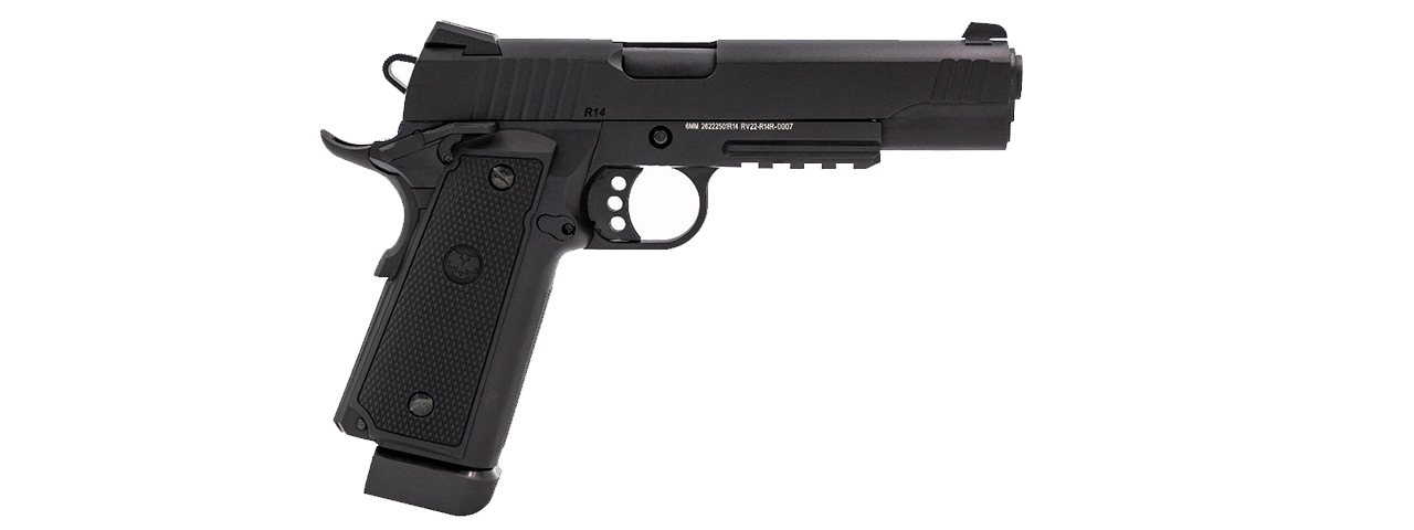 Raven Airsoft Railed R14 Hi Capa - Black - Click Image to Close