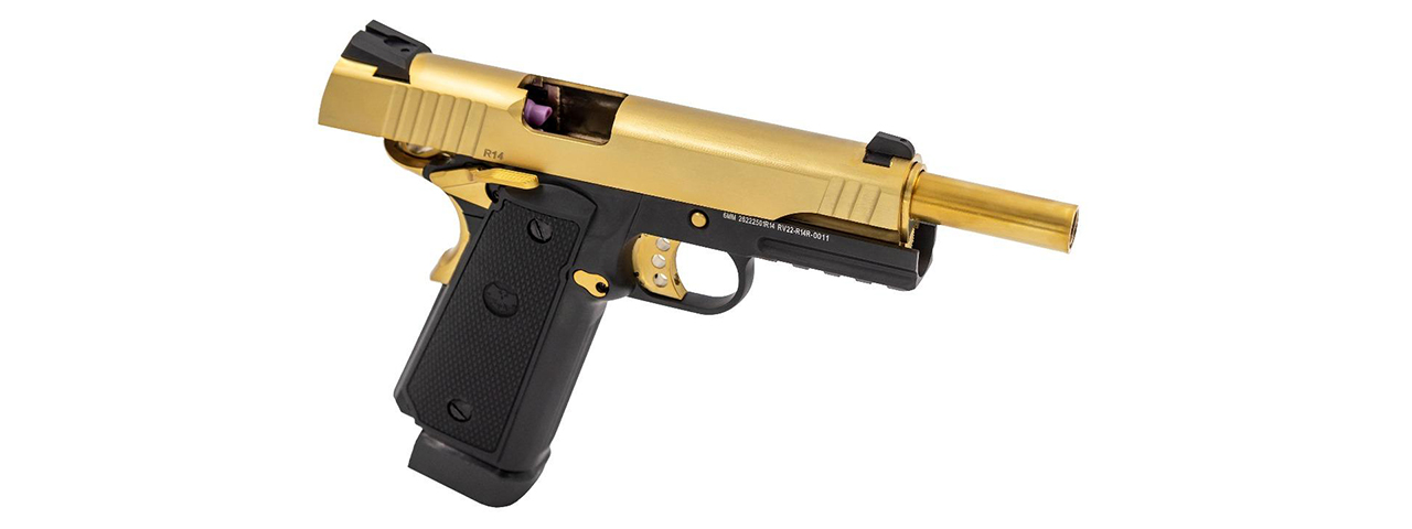 Raven Airsoft Railed R14 Hi Capa - Gold - Click Image to Close