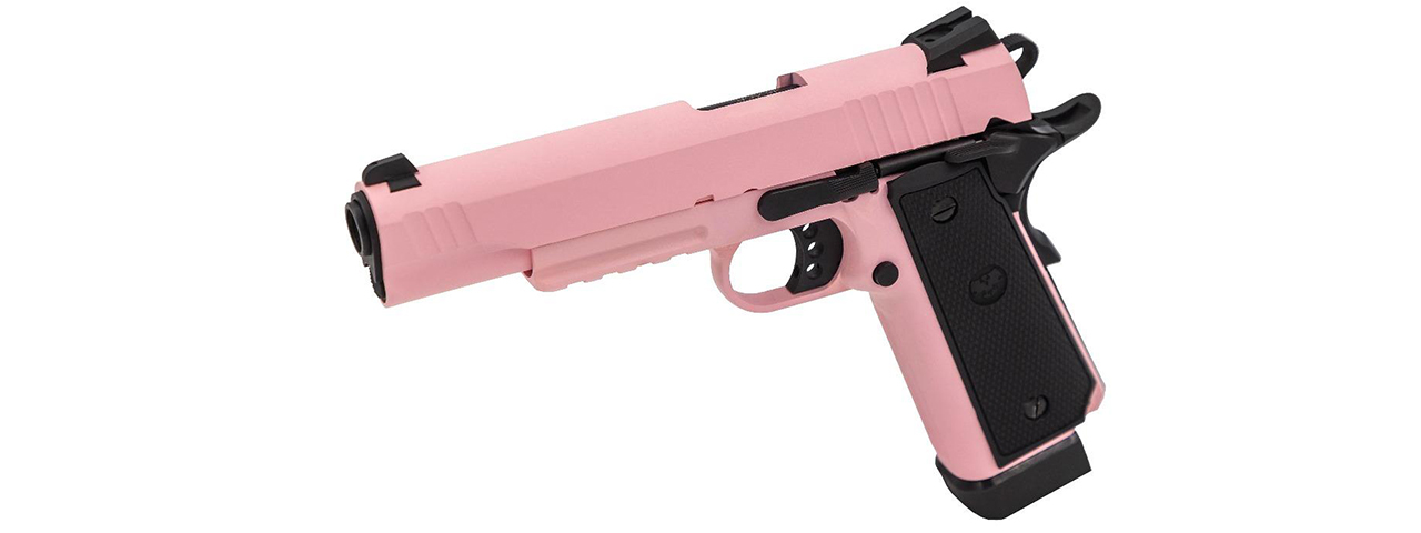 Raven Airsoft Railed R14 Hi Capa - Pink - Click Image to Close